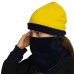 Berselüx 3023 Sarı lacivert çift taraflı polar boyunluk bere set ( Unisex ) Kadın, Erkek
