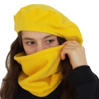 Berselüx 3026 Sarı Ressam Bere Boyunluk Polar Set  (Kadın)