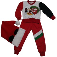 Berselüx Merry Christmas Miki Baskılı Penye Unisex Kız,Erkek Çocuk Eşofman Tk. 3'lü Set.