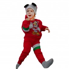 Berselüx NoelBaba Miki Fare Baskılı Kırmızı Penye Unisex Çocuk Eşofman 3'lü Takım. 1-8 Yaş