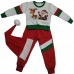 Berselüx Noel Baba ve Geyik Baskılı Penye Unisex Kız-Erkek Çocuk Eşofman Takımı 3'lü Set. 1-8 Yaş.