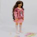 Berselüx Pembe Prenses Baskılı Kız Çocuk Penye Etek İki İplik Sweatshirt İkili Takım 1-10 yaş