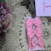 Berselüx pembe pötikare çift katlı anne kız, çocuk fiyonk toka seti 3'lü set, inci detaylı