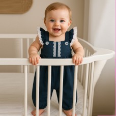 Berselüx Dantel Rüyası Kız Çocuk Askılı Dantelli Tulum-Petrol Mavi Renk (0-4 Yaş ) Berselüx Dantel Rüyası Kız Çocuk Askılı Dantelli Tulum-Petrol Mavi Renk (0-4 Yaş )