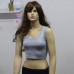 Berselüx Kadın Spor Sweatshirt Askılı Atlet Büstiyer , Uzun Kollu Crop Set, Gri