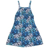 BERSELÜX-Okyanus Kız Çocuk Askılı Yazlık Penye Askılı Elbise 1-12 Yaş