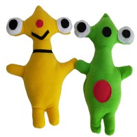 BERSELUXBABY Peluş Oyuncak ve Uyku Arkadaşım Sevimli Sid İkili ( Sarı ve Yeşil ) 40cm