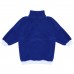 Berselüx Gökyüzü- Balıkçı Yaka Çıtçıtlı Kız-Erkek Çocuk Unisex Polar Sweatshirt. Sax Mavi, Beyaz. 1-8 Yaş 