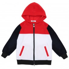 Berselüx Best Tam Boy Fermuarlı, Kapüşonlu, Cepli Çocuk Polar Sweatshirt 1-8 Yaş Kırmızı, Lacivert, Beyaz