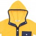Berselüx KanaryaTam Boy Çıtçıtlı, Kapüşonlu, Cepli Kız- Erkek Çocuk Unisex Polar Sweatshirt Sarı, Lacivert (1-8 Yaş )