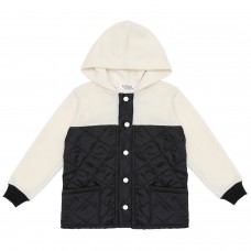 Berselüx Kartal Kapitoneli,Siyah-Beyaz Çocuk Polar Sweatshirt Tam Boy Çıtçıtlı Kız-Erkek Çocuk Unisex 1-8 Yaş