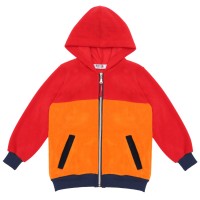 Berselüx Turunç Tam Boy Fermuarlı,Kapüşonlu,Cepli Unisex Kız-Erkek Çocuk Polar Sweatshirt, Turuncu, Kırmızı, Lacivert 1-8 Yaş
