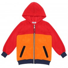 Berselüx Turunç Tam Boy Fermuarlı,Kapüşonlu,Cepli Unisex Kız-Erkek Çocuk Polar Sweatshirt, Turuncu, Kırmızı, Lacivert 1-8 Yaş