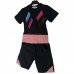 Berselüx Çocuk Bermuda Şort Tshirt İkili Takım Lacivert Pembe Baskılı 2022 Yaz Kısa Kollu Unisex