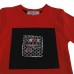 Berselüx Çocuk Bermuda Şort Tshirt İkili Takım Kırmızı Siyah Baskılı 2022 Yaz Kısa Kollu Unisex