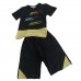 Berselüx Çocuk Bermuda Şort Tshirt İkili Takım Lacivert Fıstık Yeşili Baskılı 2022 Yaz Kısa Kollu Unisex