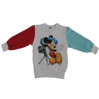 Berselüx Fotoğrafçı Miki Baskılı Kız-Erkek Çocuk Unisex Bisiklet Yaka Penye Sweatshirt (1-6 Yaş) 